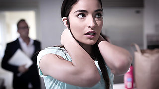 Diminutive Latina virgin teenager railed stepuncle