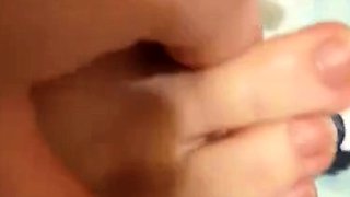 Flexible foot fetish masturbating with feet and hands