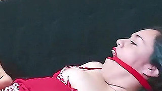 Bondage, Receiving Anal Penetration and Pleasure From a Dildo, All Accompanied by Hard Spanking and Moaning.