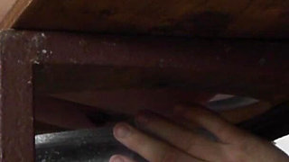 Tatjana Peeing in the Slave's Mouth and Instructing the Subgirl to Do the Same