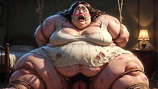 Virgin Fat SSBBW Bound - Scared & Begging for Cock in Her Hairy Pussy