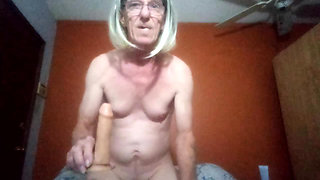 playing with my dildo sucking and fucking