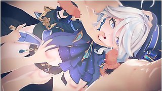 Hentai Anime - Genshin Impact Furinagangbang 3d Hentai Animation.(fingering,handjob,blowjob,sex)