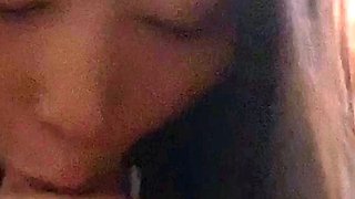Great close up in japanese teen oral sex pov