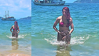 I fuck a Latina tourist on the beach in Brazil