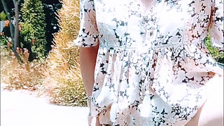 Horny west aussie displays gaping cunt by the side of the road