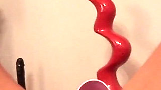 Busty MILF with Vibrator at Gym