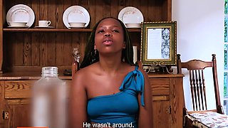 This PETITE EBONY 18YO chose my cock over class