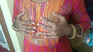 Housewife Showing Cute Breast for Her Step Stepbrother