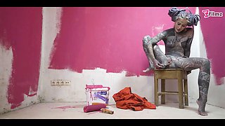 Workwear Anal Stretching Solo Masturbation Gapes and Squirt