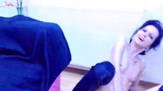 Skinny Granny Pleasures Herself with Dildo on Webcam