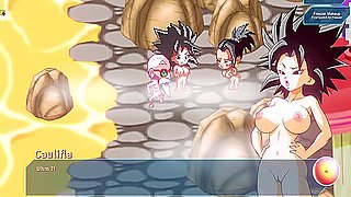 Kame Paradise Multiversex 3 - Cabba Threesome With Caulifla And Kale - Car Toon