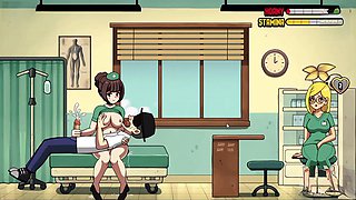 Teacher and student, hard rough sex, surprise threesome