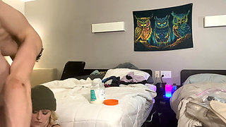 Fuck Her Face and End up Bending Her Over the Bed and Railing Her From Behind