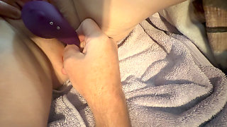 Wifey Gets Two Holes Filled With New Toy