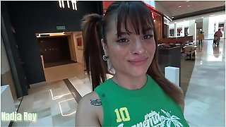 Public Sex And Cumwalk Nadja Rey Gets Horny In The Parking , Exhibitionism With Cum On Face