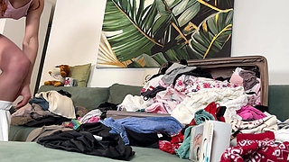 Hot Sexy Long Legs Big Tits Redhead Comes for a Fashion and Lingerie Try on Haul Turns Into Softcore Erotic No Panties Show