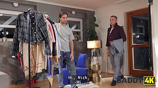 Daddy4k. my dad is interviewing my gf while he fucks her
