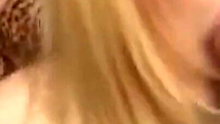 Blonde Hottie Sucks BBC and Fingers Wet Pussy Wildly