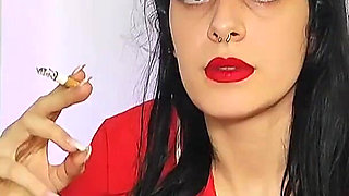 Hot Teen Smoking Deep Breathing Heavily Long Puffs Cigarrets