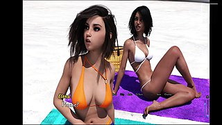 Big booty anime babe in her first 3D erotic adventure