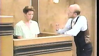 Blonde is flashing her big boobs in the outdoors