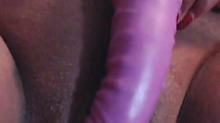 Huge Dildo Stretching My Tight Wet Pussy