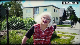 Kinky German Granny In Cosplay Bends Over Outdoors... What She Does Next Will Make You Rock Hard