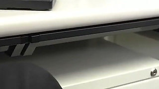 Female Office Worker in Black Pantyhose