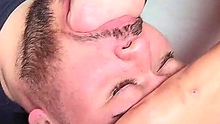 3 Girls Shoving Their Feet Into a Submissive Guy's Mouth.