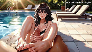 Beautiful Woman with Glasses Helps Me.episode-1. Ai-generated