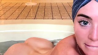 Grace Charis Teases Bare Boobs In Bathtub