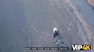 Vip4k. babe flashed her pierced Natural Tits and then it happened...