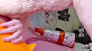 Mouth Humping Whore Takes Monsterous Cock in Her Gumms N He Cumms