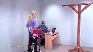 Teen Kate2 Gets Spanked Hard by Machine - Big Fake Tits Whipped