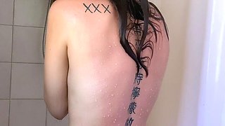 Cute amateur brunette naughty in solo jerking show on camera