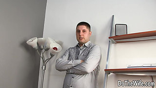 Black Stud Showers Lya Pink with Cum While Her Cuck Watches