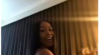Seductive teasing during an intimate live stream