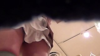 Unaware asians filmed upskirt
