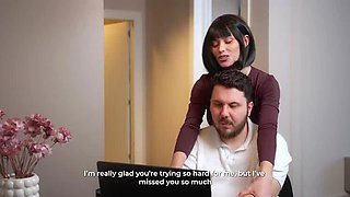 Secretary MariMoore deep throats boss cock and gets rough sex while wife is next room