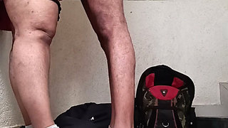 Stepmom fuck on building exit stair open public placehard fuck by step son