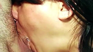 Mature with stockings licks step son ass and gets a fuck as a reward