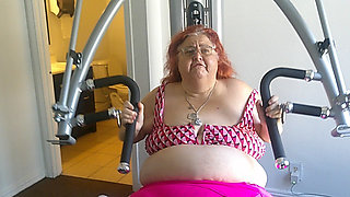 Big Beauty Nurse Vicki Is Exercising in the Gym Part 1