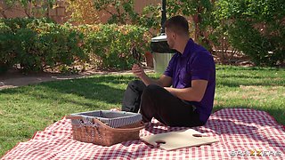 Dan Damage, Van Wylde, Beca Barbie, And Ryan Reid Fuck Wildly During Steamy Outdoor Threesome