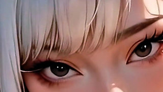 (4k) Ai Animated Hot Big Ass White Hair Asian - POV Blowjob & Fucking