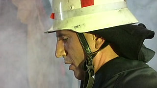 Slutty German firefighters sluts sharing dicks in the station