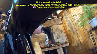 Smoking Dom POV Leather, Dirty Talk JOI with Cigarette Smoke