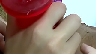 Latina Lesbian Pussy Licking - Sports Bras off, Fingers Deep and a Purple Toy