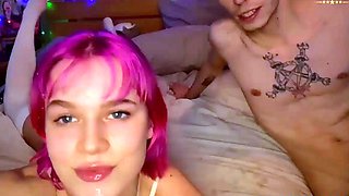 Hot Russian teen gets facial after blowjob and hard pounding