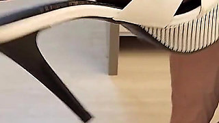 Sexy Real Estate Agent Uses Her Feet to Close the Deal - Hot Foot Worship and Clog Dangling - Dangling - Foot Worship